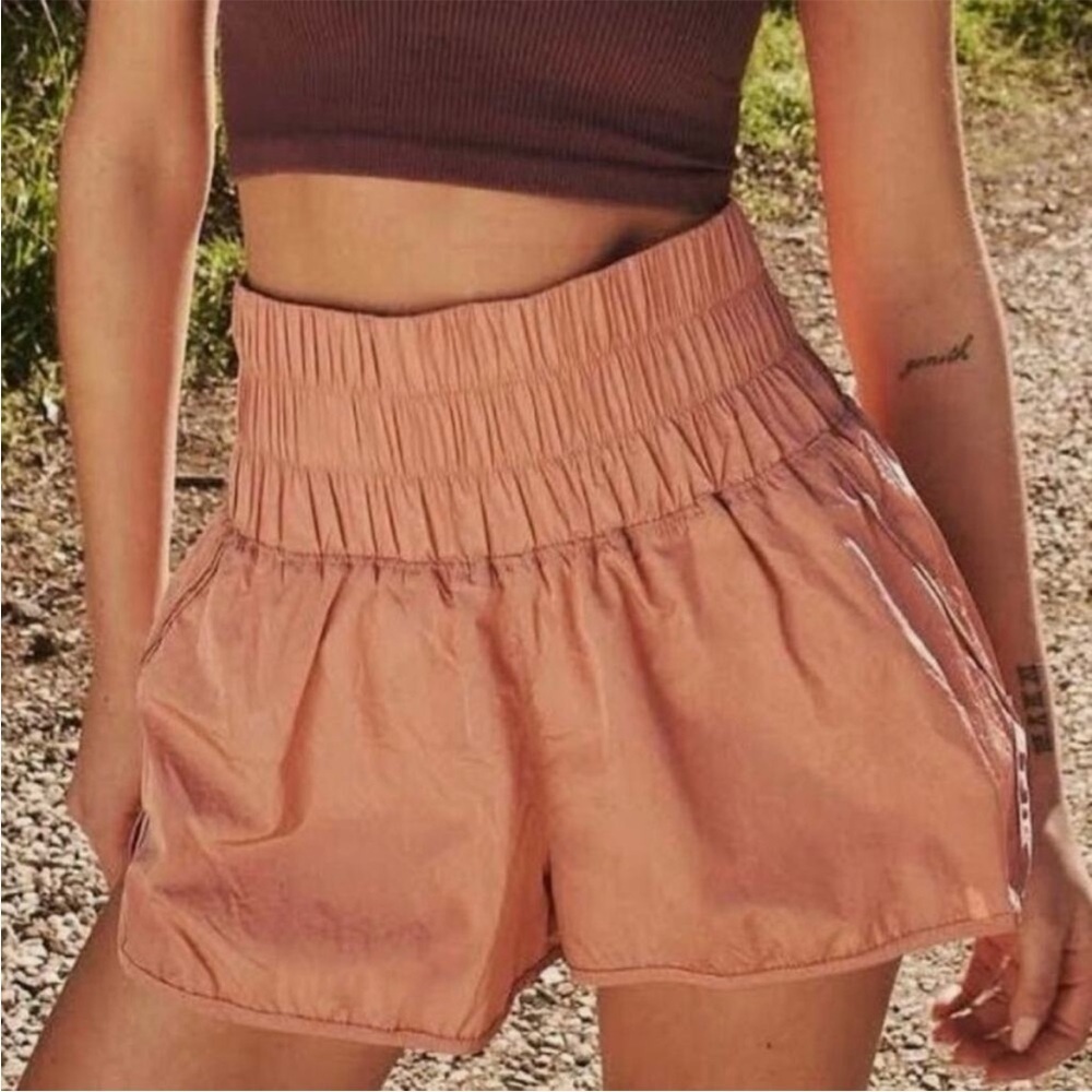 Free People The Way Home Shorts Brushed Apricot Sz Small